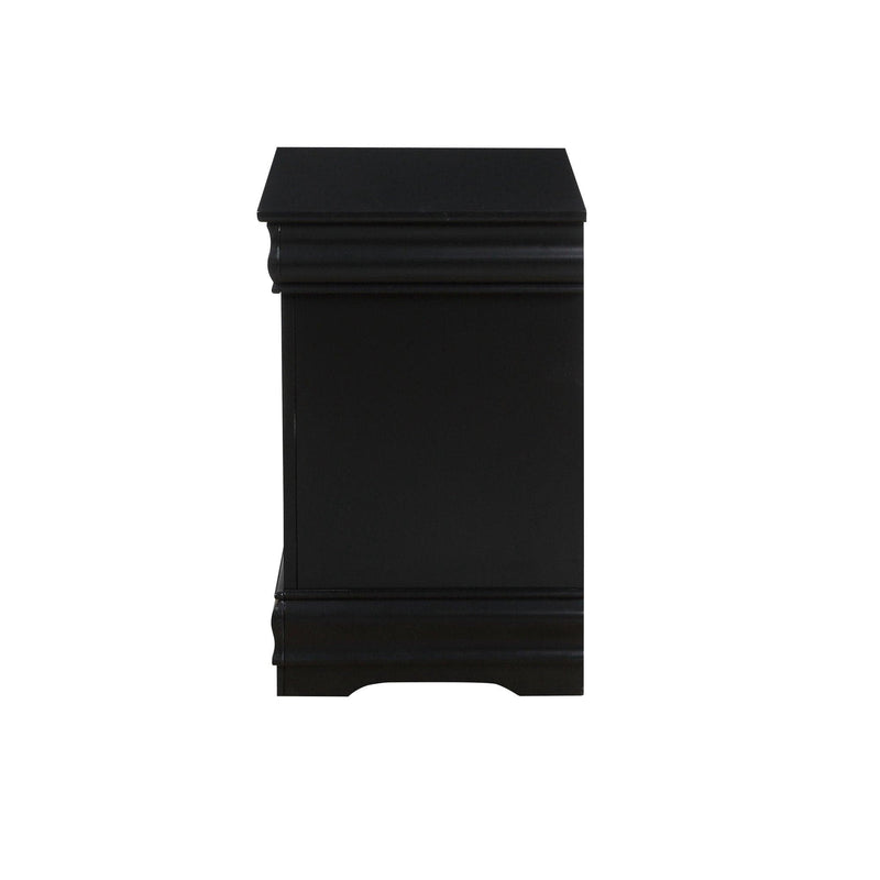 Louis Philippe - Black - Nightstand - Ornate Home