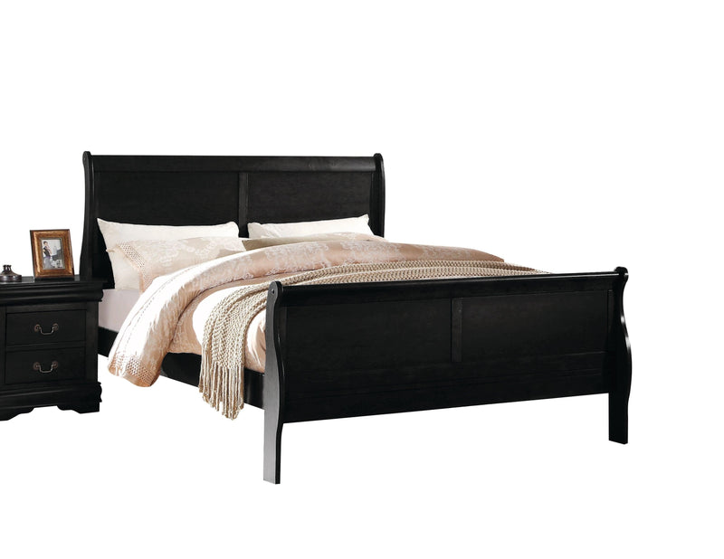 Louis Philippe Black Twin Bed - Ornate Home