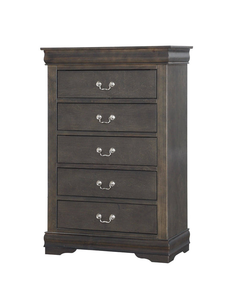 Louis Philippe Dark Gray Chest - Ornate Home