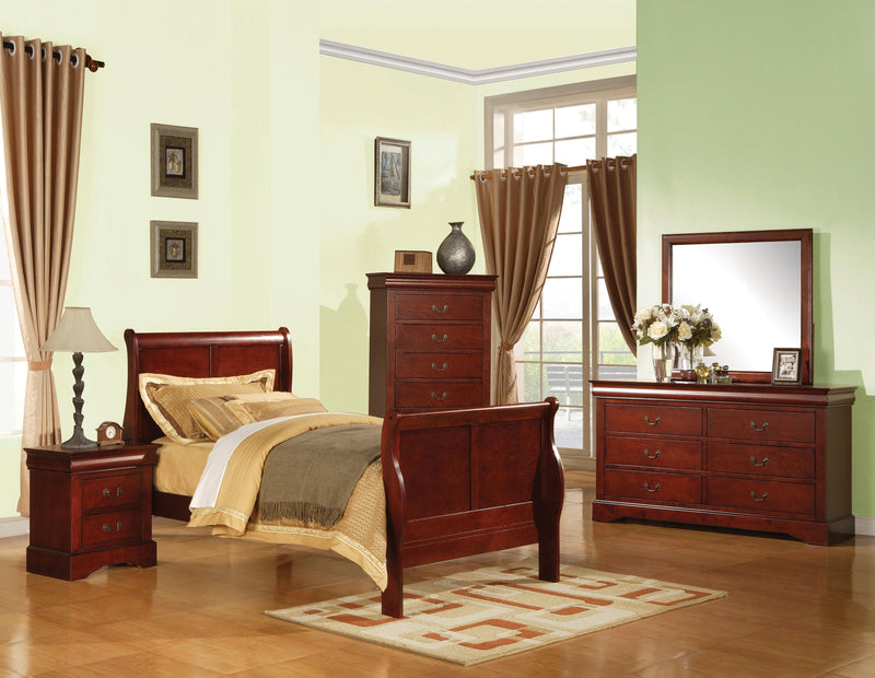 Louis Philippe III Cherry Twin Bed - Ornate Home