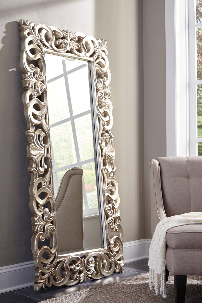 Lucia - Antique Silver - Accent Mirror - Ornate Home