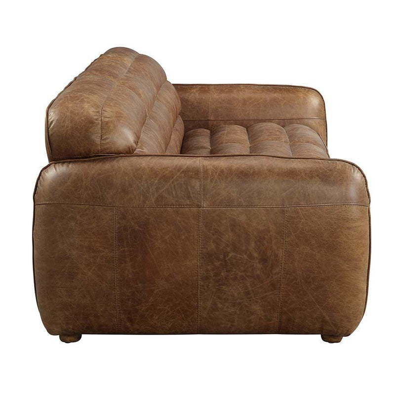 Rafer Cocoa Top Grain Genuine Leather Sofa