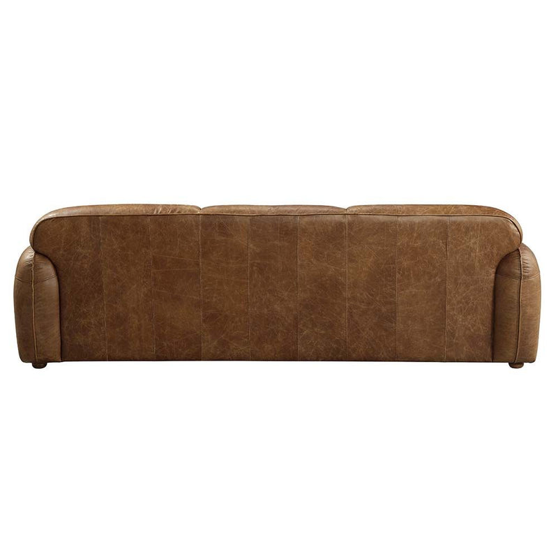 Rafer Cocoa Top Grain Genuine Leather Sofa