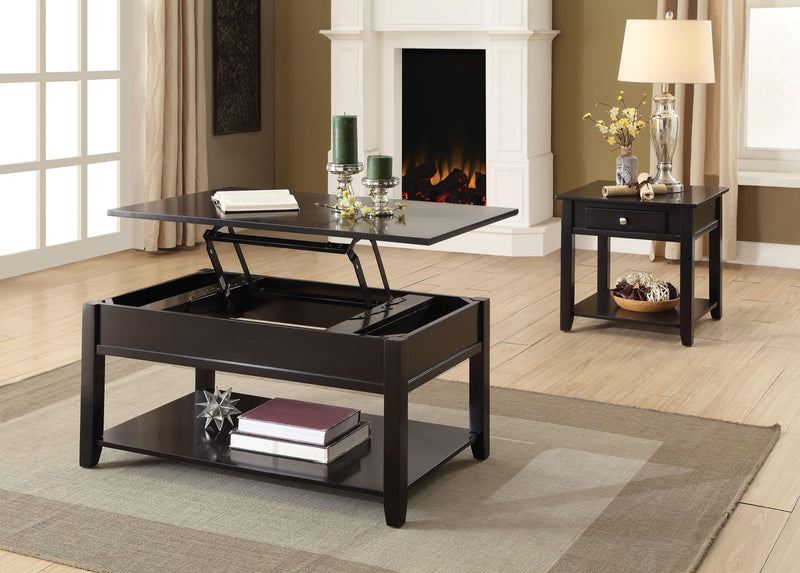 Malachi Black Coffee Table - Ornate Home