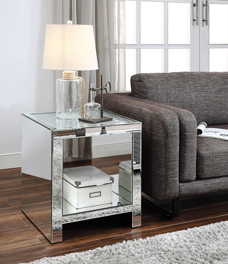 Malish Mirrored End Table - Ornate Home