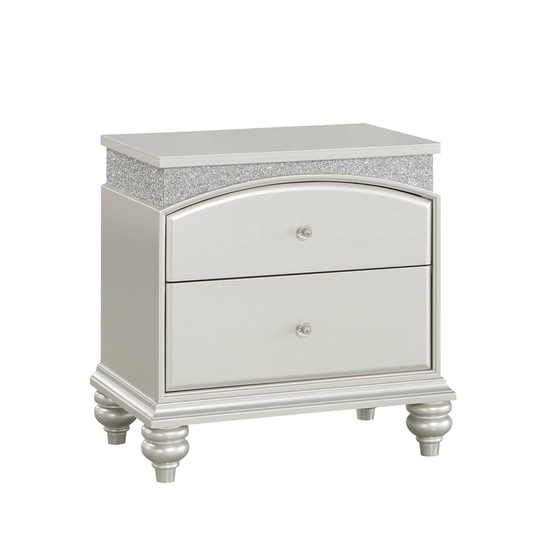 Maverick Platinum Nightstand - Ornate Home