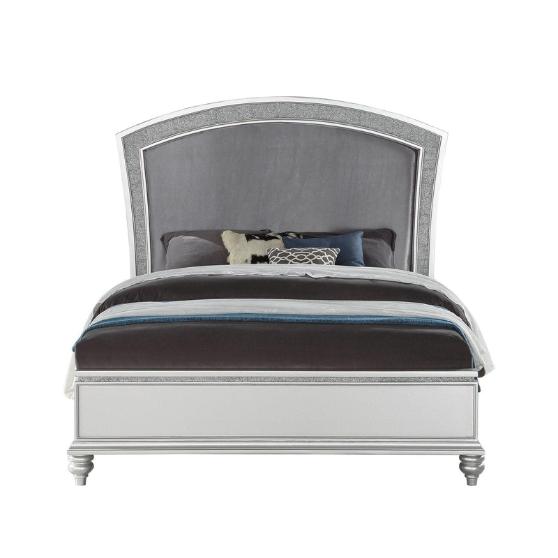 Maverick - Platinum - Panel Bed - Ornate Home