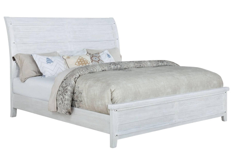 Maybelle White King Sleigh Bed - Ornate Home