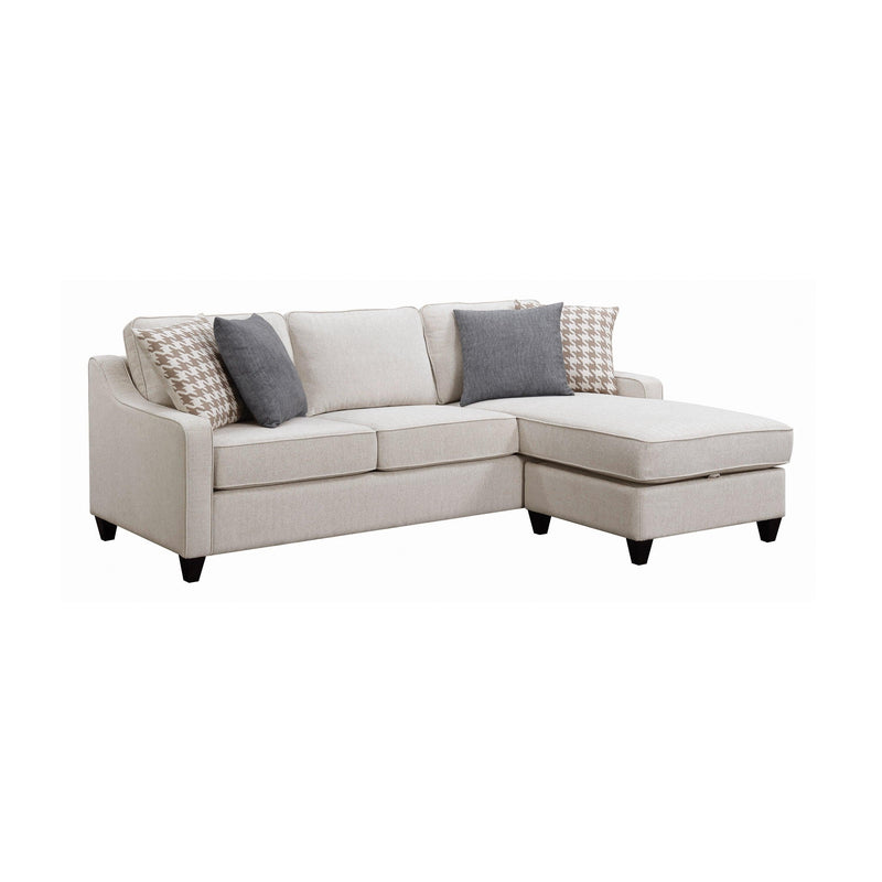 McLoughlin - Cream - L Shape Sectional Sofa - Ornate Home