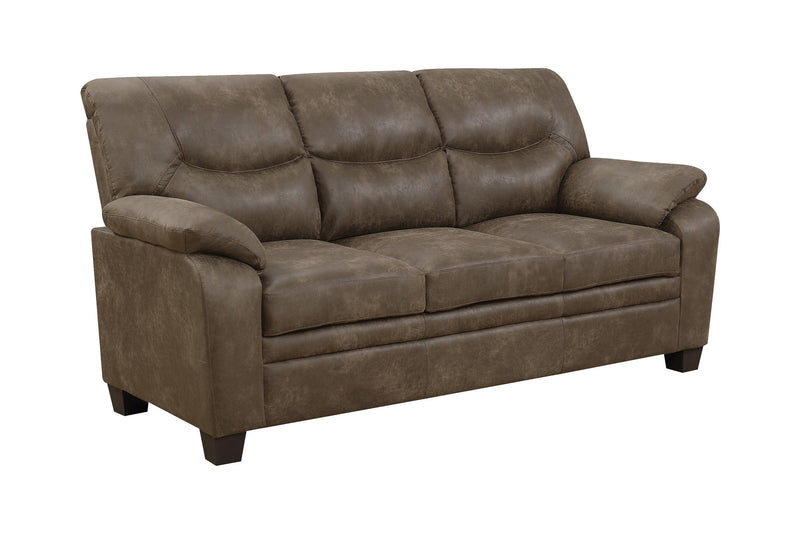 Meagan - Brown -  Stationary Sofa & Loveseat - Ornate Home