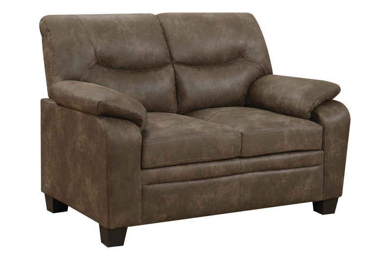 Meagan - Brown -  Stationary Sofa & Loveseat - Ornate Home