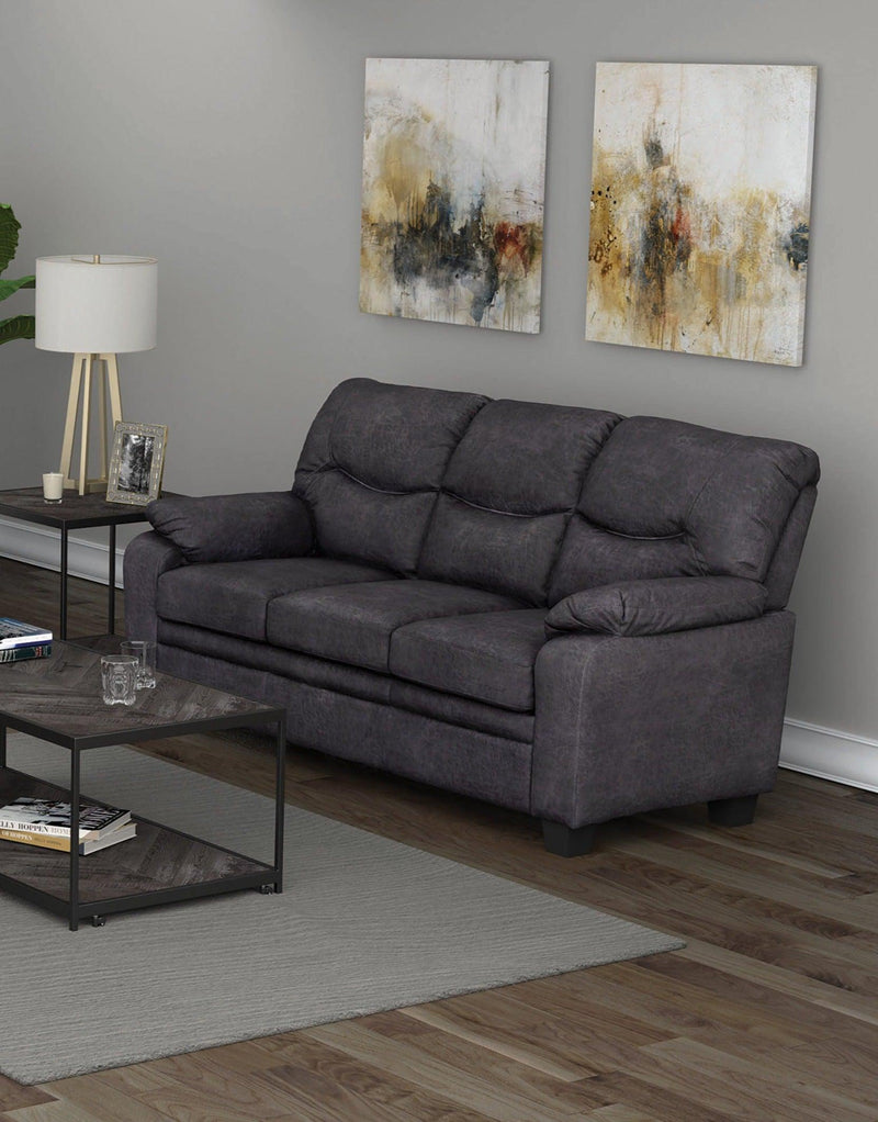 Meagan - Charcoal - Stationary Sofa - Ornate Home