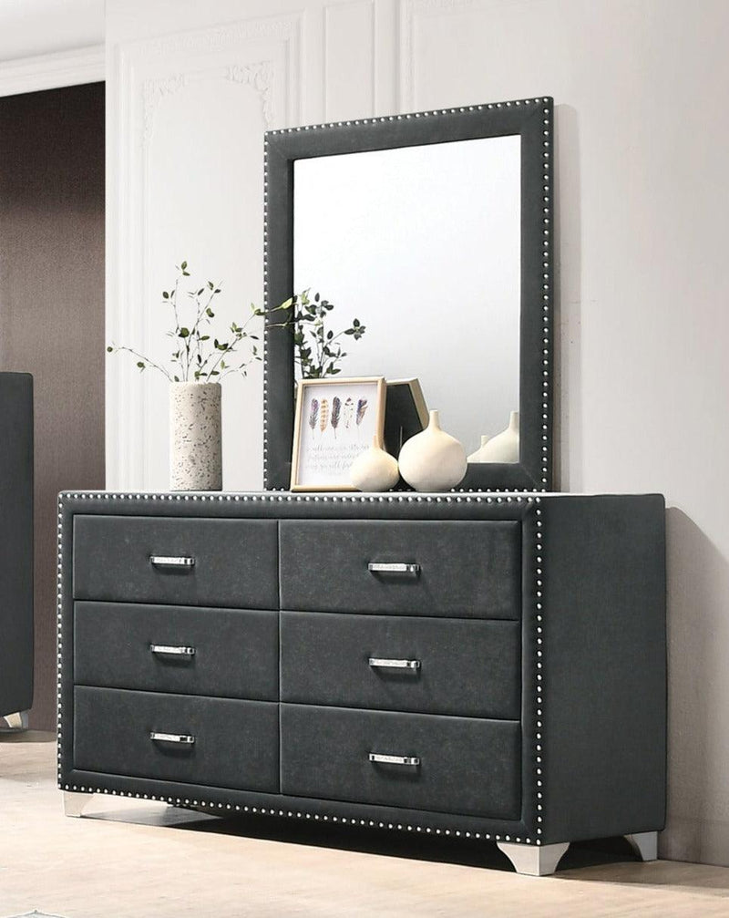 Melody - Grey - Dresser Mirror - Ornate Home