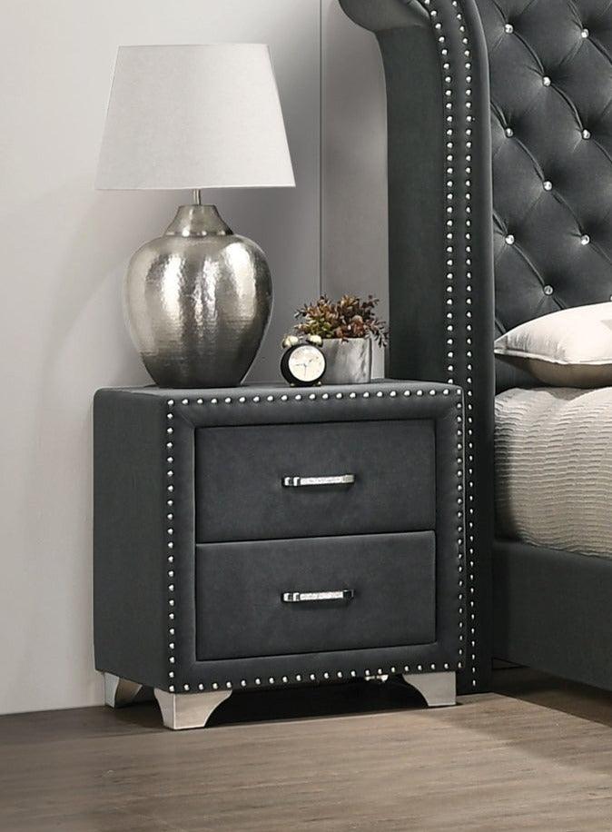 Melody - Grey - Nightstand - Ornate Home