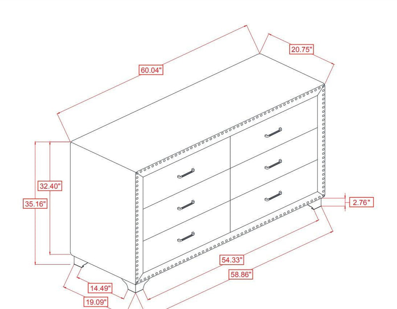 Melody - Pacific Blue - Dresser - Ornate Home