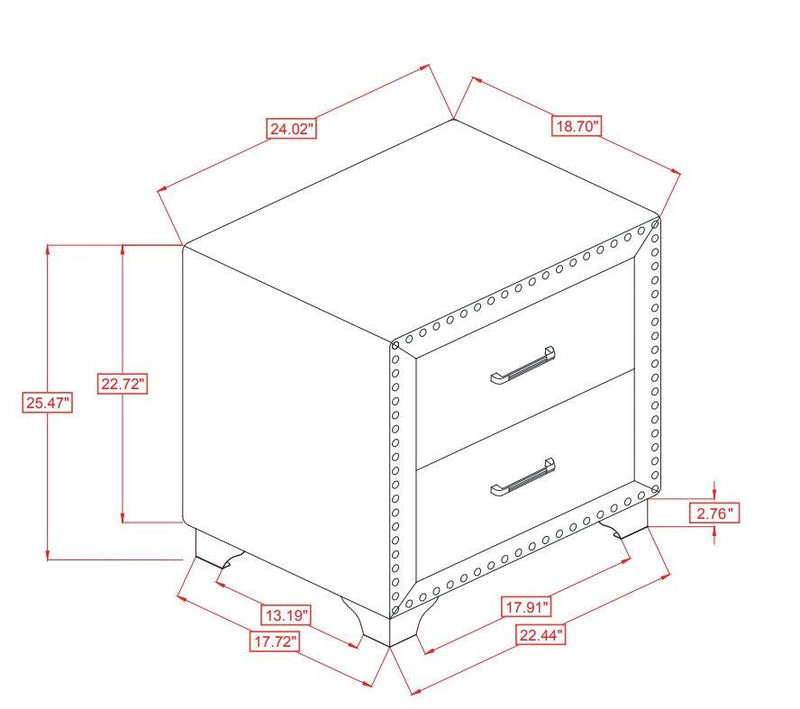 Melody - Pacific Blue - Nightstand - Ornate Home