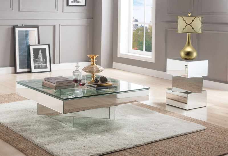 Meria Mirrored Coffee Table - Ornate Home