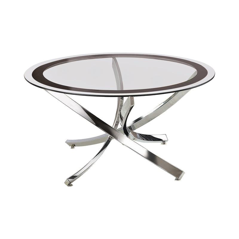 Mhitrillo - Chrome - Glass Top Coffee Table - Ornate Home