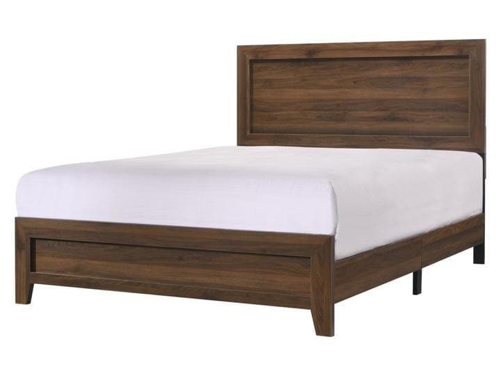 Millie Cherry Brown Full Panel Bed - Ornate Home