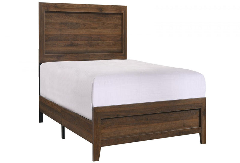 Millie Cherry Brown Twin Panel Bed - Ornate Home