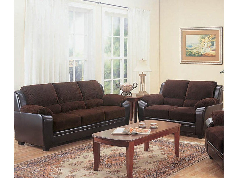 Monika - Chocolate - Sofa & Loveseat - Ornate Home