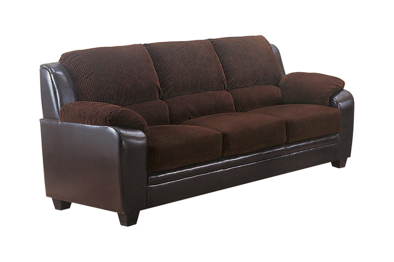 Monika - Chocolate - Sofa & Loveseat - Ornate Home