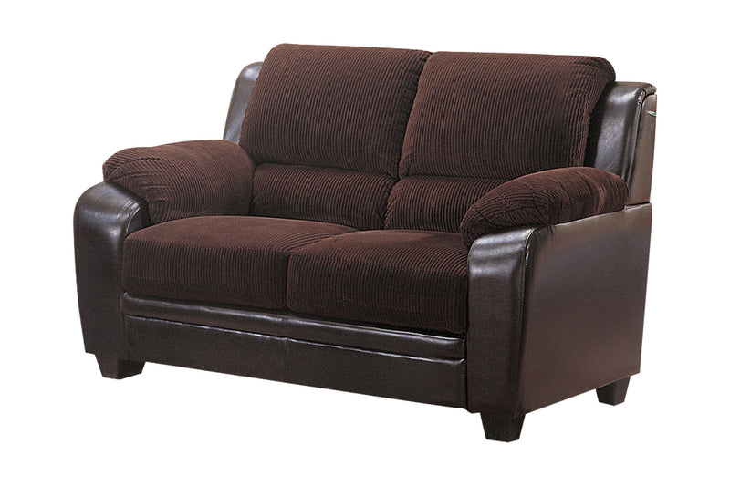 Monika - Chocolate - Sofa & Loveseat - Ornate Home