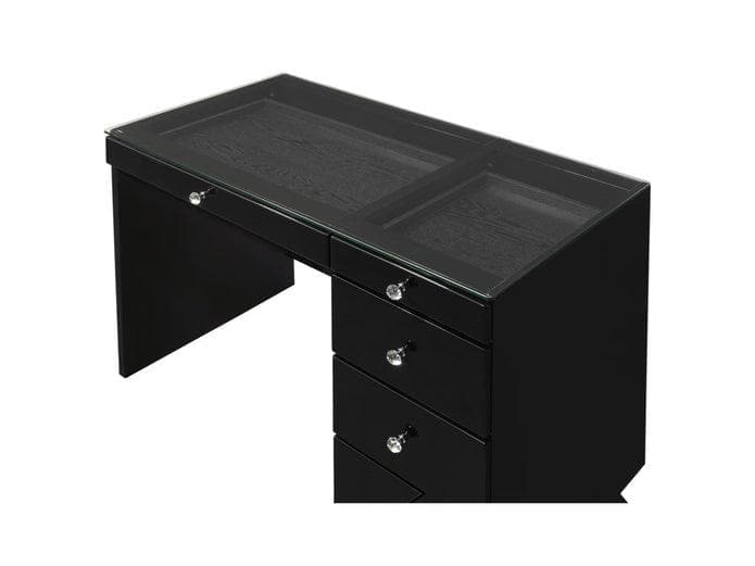 Morgan Black Wood Vanity Desk - Ornate Home