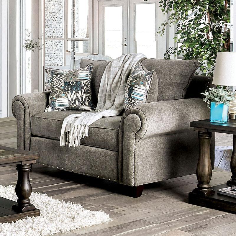 Mott - Gray - Stationary Sofa & Loveseat - 2pc - Ornate Home