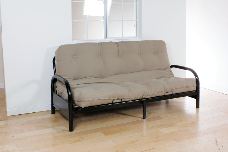 Nabila Black Full Futon Mattress, 8"H - Ornate Home