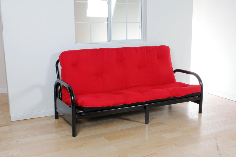 Nabila Red & Black Full Futon Mattress, 6"H - Ornate Home