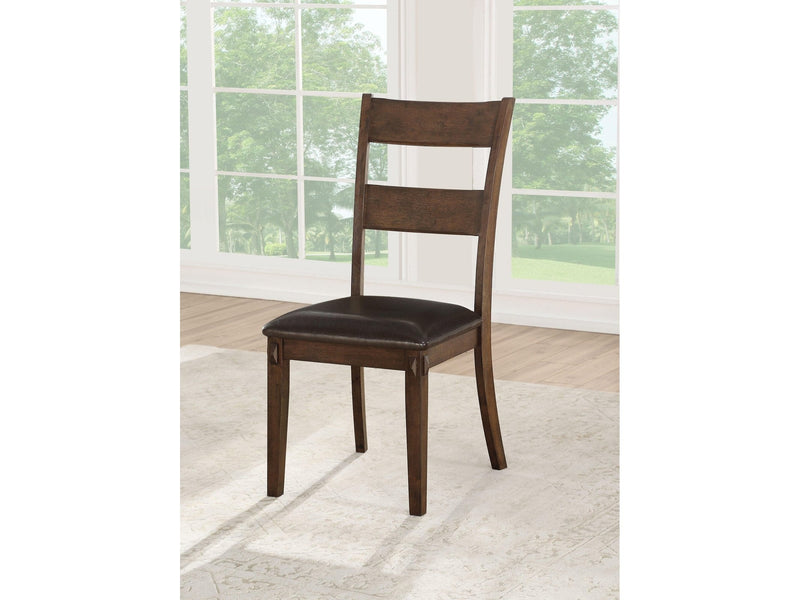 Nabirye PU & Dark Oak Side Chair - Ornate Home