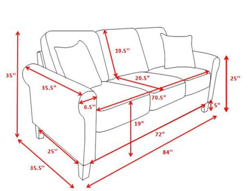 Nadine - Oatmeal - Stationary Sofa - Ornate Home