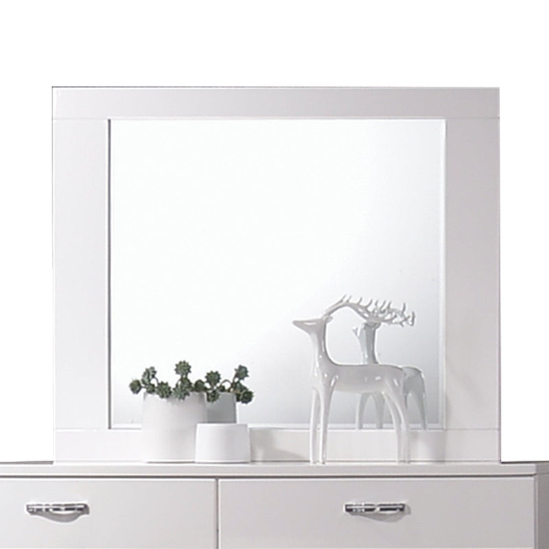 Naima II - White High Gloss - Mirror - Ornate Home