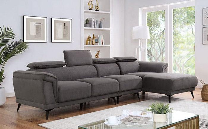 Napanee - Dark Gray -  L Shape Sectional Sofa - Ornate Home