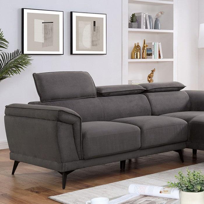 Napanee - Dark Gray -  L Shape Sectional Sofa - Ornate Home