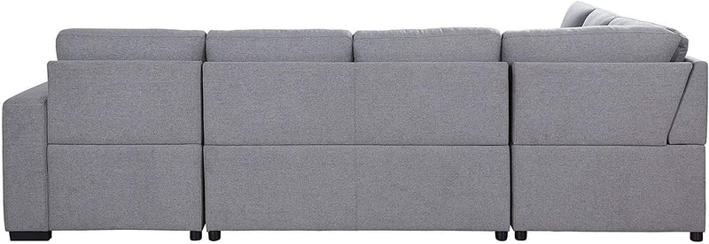 Nardo - Gray - Sectional Pull-Out Sleeper Sofa w/ Chaise - Ornate Home