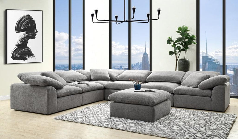 Naveen - Gray Linen - Modular Sectional Sofa Pre-Sets - Ornate Home