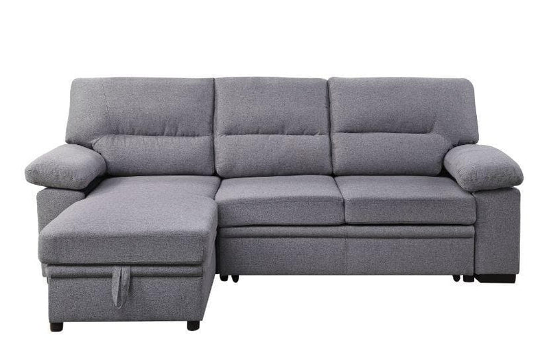 Nazli - Gray - Sectional Sleeper Sofa w/ Storage - Ornate Home