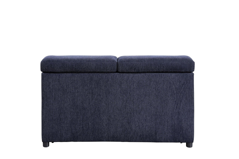 Nekoda - Navy - Sectional Sleeper Sofa w/ Storage & Ottoman - Ornate Home