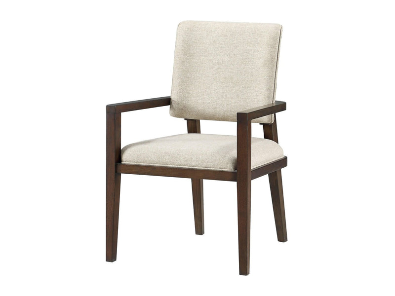 Niamey Fabric & Walnut Arm Chair - Ornate Home