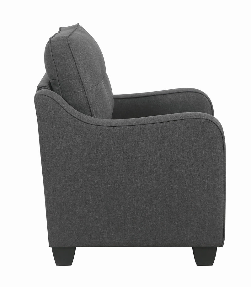 Nicolette - Dark Grey - Chair - Ornate Home