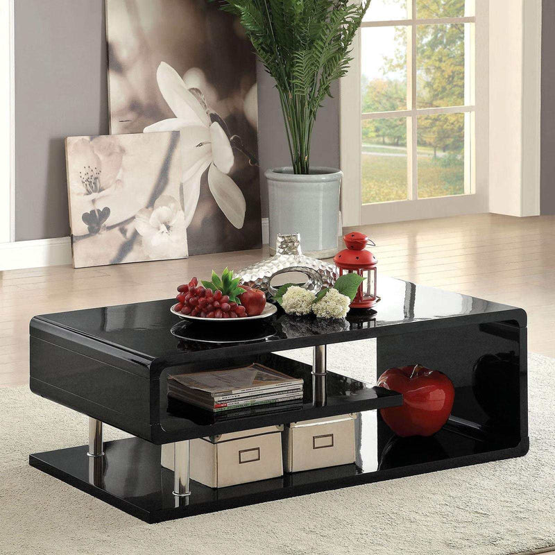 Ninove - Black - 3pc Coffee Table Set - Ornate Home