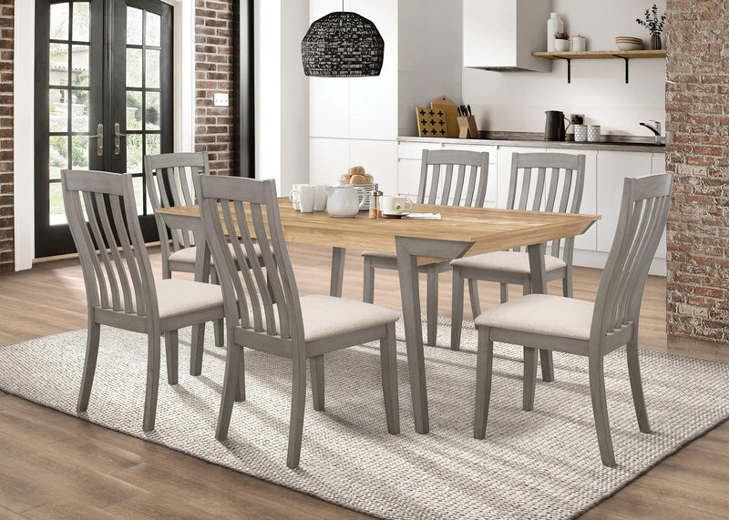 Nogales - Grey - 5pc Rectangle Dining Set - Ornate Home