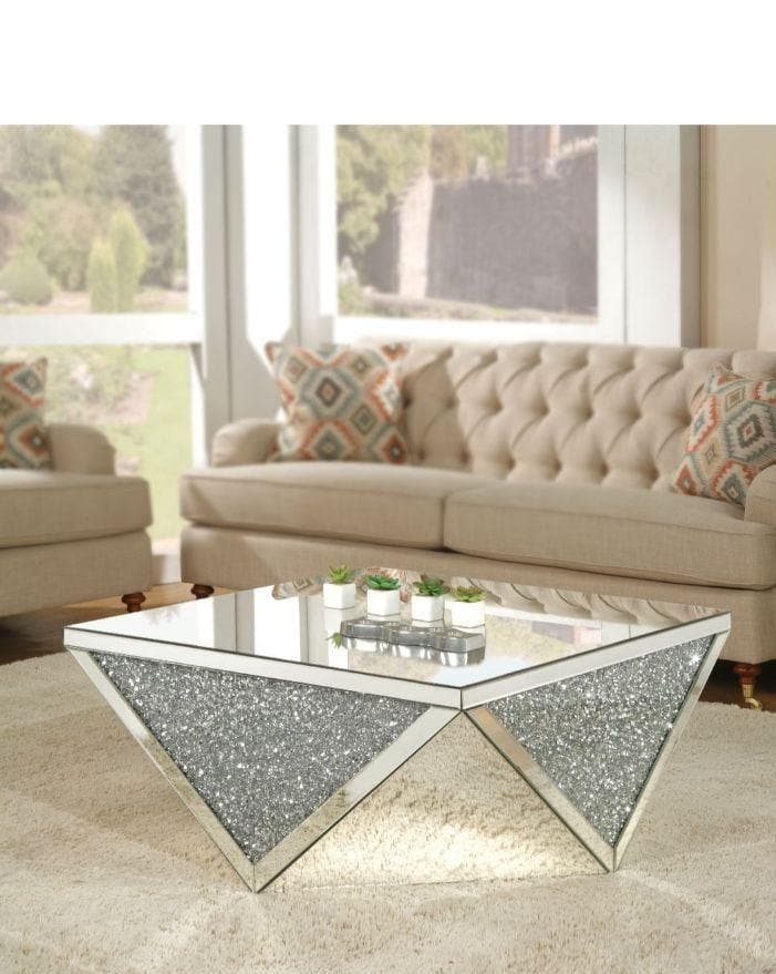 Noralie - Mirrored & Faux Diamond - Coffee Table - Ornate Home