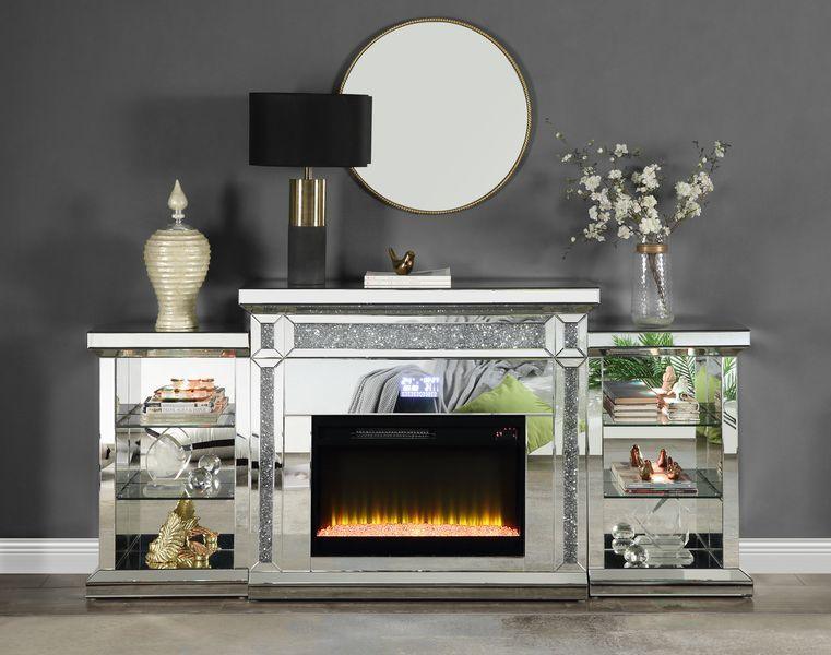 Noralie Glam Style LED Fireplace w/ Bluetooth - Ornate Home