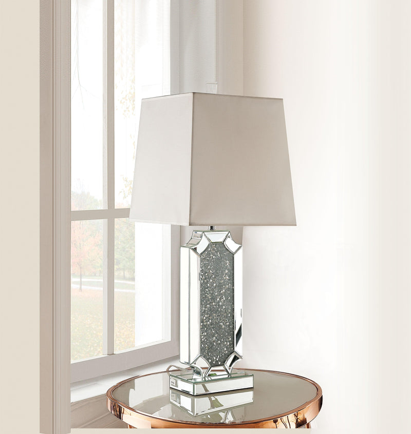 Noralie Table Lamp w/ White Shade - Ornate Home