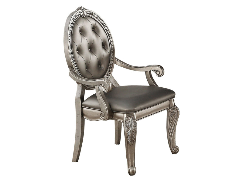 Northville - Antique Silver - Arm Chair - Ornate Home