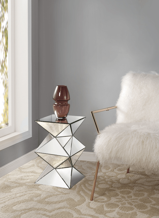 Nyoka Mirrored Pedestal Stand - Ornate Home