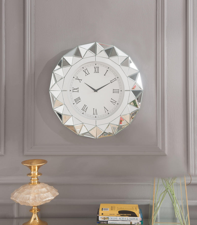 Nyoka Mirrored Wall Clock - Ornate Home